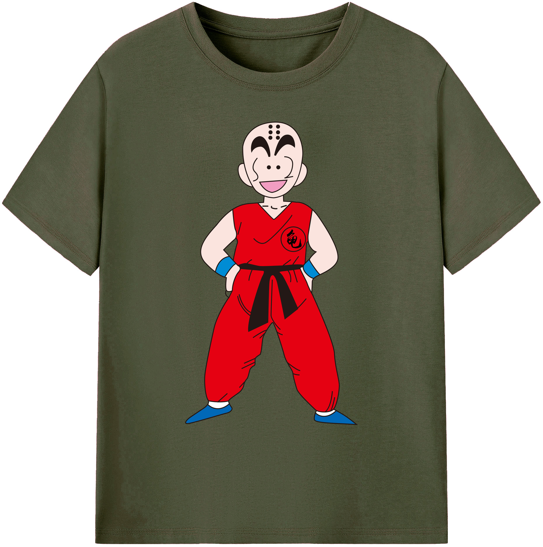 （画像用） ドラゴンボール クリリン DRAGON BALL krillin 綿100％ メンズ半袖Tシャツ｜肌触りやわらか＆通気性